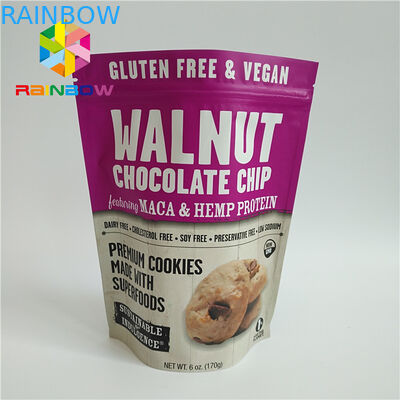 Kantong Plastik Cetak Penuh Warna Kemasan Warna Disesuaikan Untuk Makanan Kering