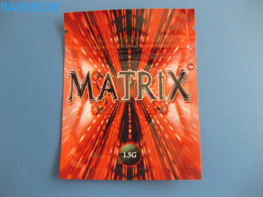 Ravure Mencetak Tiga Sisi Seal Bahan Mylar Foil Dengan Pegangan Top Ipper