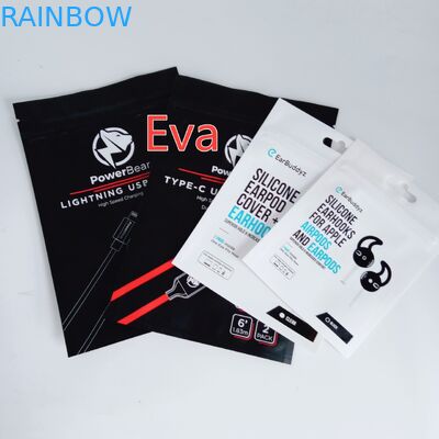 Bahan Plastik Zip Seal Bags Penanganan Permukaan Pencetakan Gravure Dengan Euro Hanging Hole