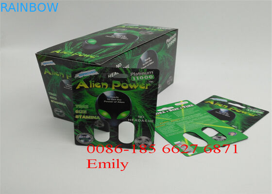 CMYK Color Blister Card Packaging Untuk Pil Seks Pria 12000 Pcs MOQ