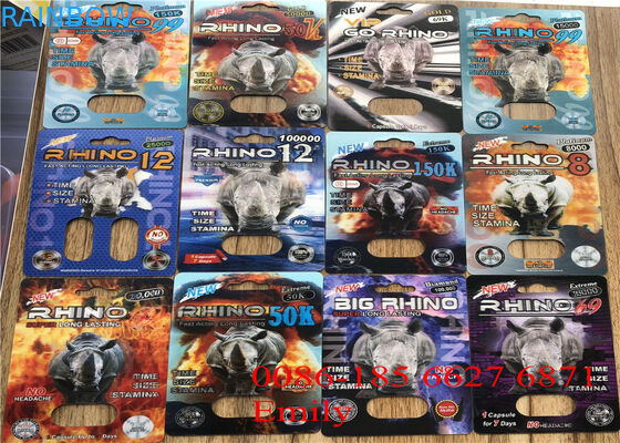 CMYK Color Blister Card Packaging Untuk Pil Seks Pria 12000 Pcs MOQ