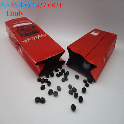 Zipper Foil Pouch Packaging 250g 500g Dengan Katup Degassing One-Way