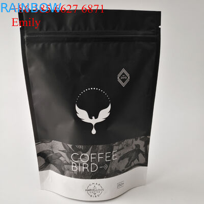 Zipper Foil Pouch Packaging 250g 500g Dengan Katup Degassing One-Way