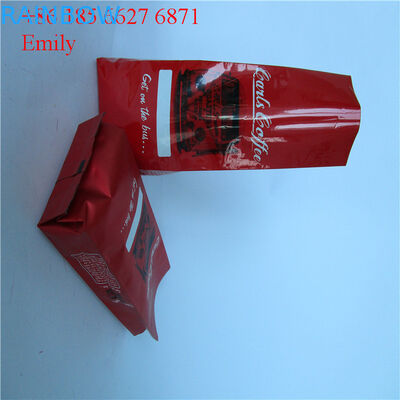 Zipper Foil Pouch Packaging 250g 500g Dengan Katup Degassing One-Way