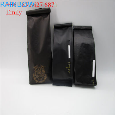 Zipper Foil Pouch Packaging 250g 500g Dengan Katup Degassing One-Way