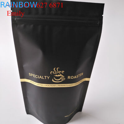 Zipper Foil Pouch Packaging 250g 500g Dengan Katup Degassing One-Way