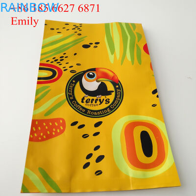 Zipper Foil Pouch Packaging 250g 500g Dengan Katup Degassing One-Way
