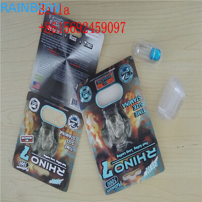 Kustom 3D Kartu Blister Kemasan Bahan Plastik Untuk Kapsul / Pil Seks