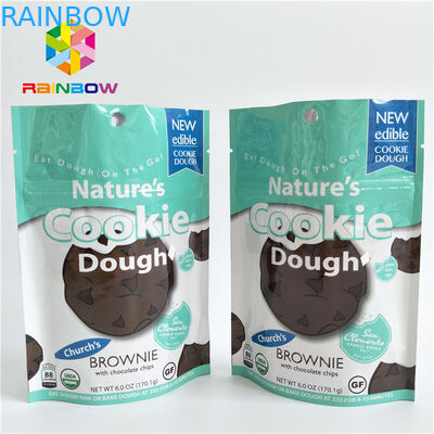 Kantong kemasan makanan ringan ukuran kecil dengan pegangan atas ritsleting warna yang disesuaikan