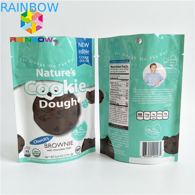 Kantong kemasan makanan ringan ukuran kecil dengan pegangan atas ritsleting warna yang disesuaikan