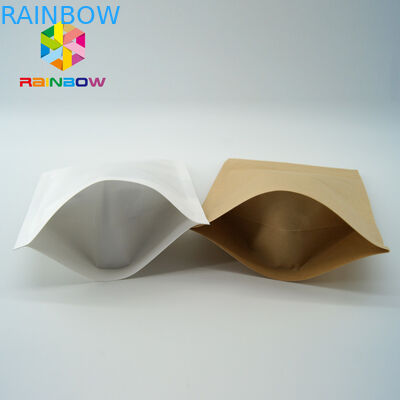 Kemasan makanan ringan kecil individu Kertas kraft cokelat khusus untuk popcorn