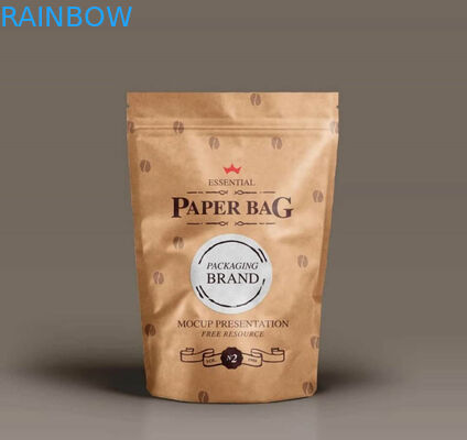 Kemasan makanan ringan kecil individu Kertas kraft cokelat khusus untuk popcorn