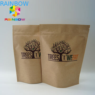 Kemasan makanan ringan kecil individu Kertas kraft cokelat khusus untuk popcorn