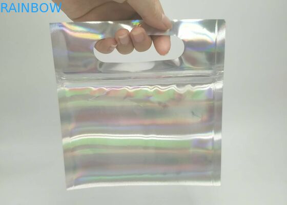 Kemasan Kantong Plastik Laminasi Hologram, Kantung Aluminium Foil Untuk Handuk Wajah