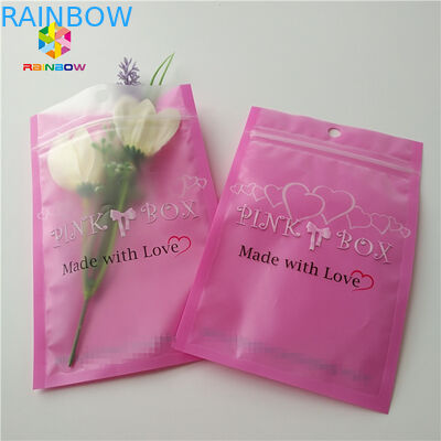 Clear Heart Window Plastic Packing Bags Untuk Bulu Mata Ekstensi / Perhiasan Hadiah