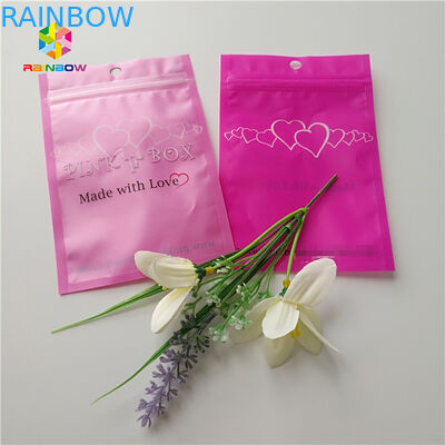 Clear Heart Window Plastic Packing Bags Untuk Bulu Mata Ekstensi / Perhiasan Hadiah