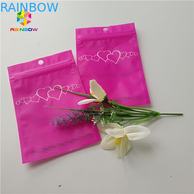 Clear Heart Window Plastic Packing Bags Untuk Bulu Mata Ekstensi / Perhiasan Hadiah