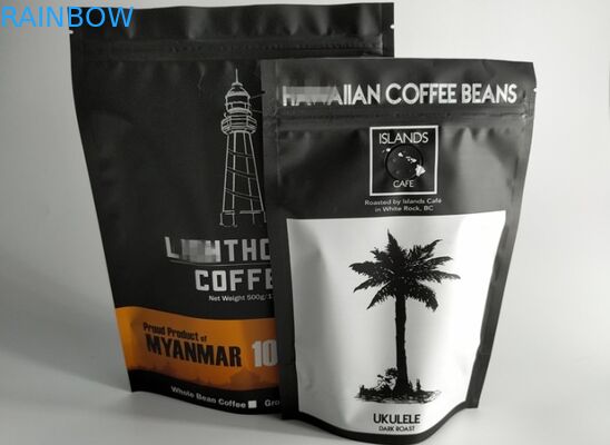 Kemasan Kantong Plastik Kustom Dilaminasi Zipper Top Sealing Dengan Valve