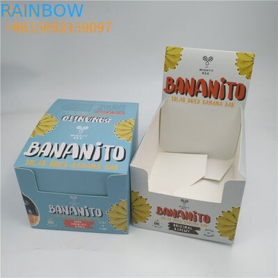 CMYK / Customized Color Display Paper Box Sertifikat SGS Untuk Bar Cokelat
