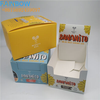 CMYK / Customized Color Display Paper Box Sertifikat SGS Untuk Bar Cokelat