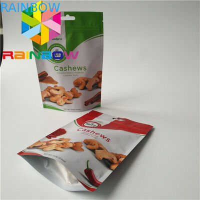 Foil Laminated Custom Snack Packaging 100g Mylar k Untuk Biskuit / Buah Kering