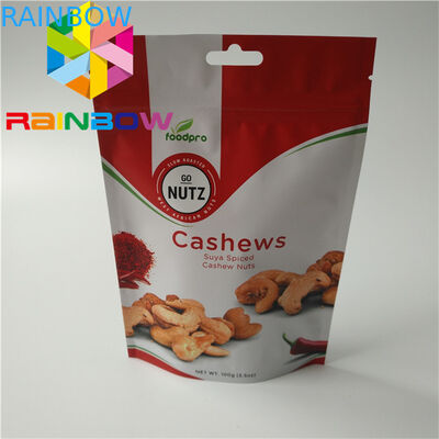 Foil Laminated Custom Snack Packaging 100g Mylar k Untuk Biskuit / Buah Kering