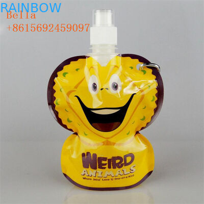 Kemasan kantong tabung cetak khusus, kantong tabung cair bening yang dapat digunakan kembali untuk minuman