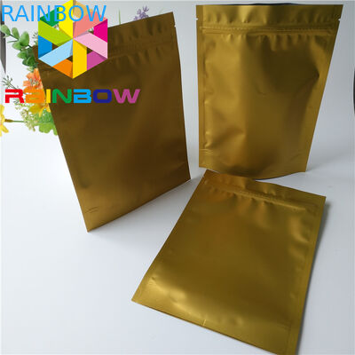 Kemasan Tas Snack Glod Color, Zipper Stand Up Bags Untuk Protein Powder / Dry Nut