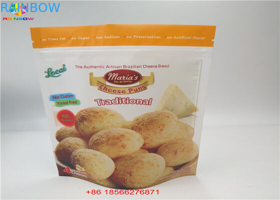 Kantong Plastik Kemasan Tas Aluminium Foil Tiga Sisi Disegel Dengan Ziplock Atas