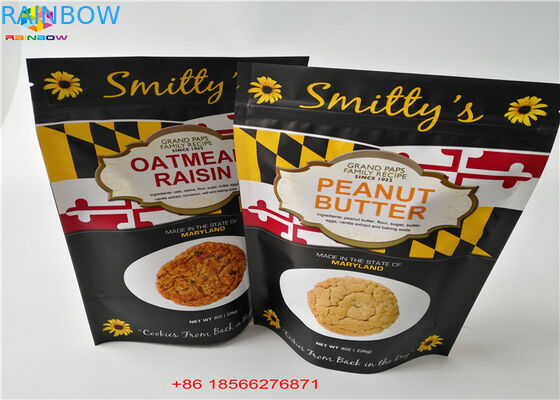 Ziplock Air Mata Takik Bukti Kelembaban Stand Up Pouch Day Pack Aluminium Bags Untuk Snack