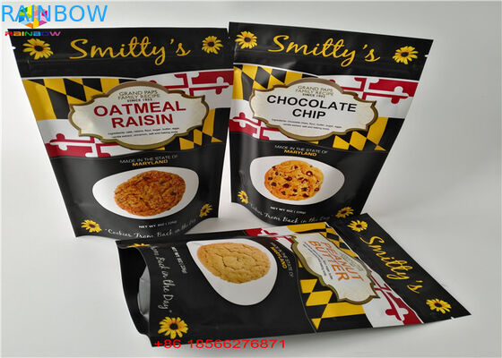 Ziplock Air Mata Takik Bukti Kelembaban Stand Up Pouch Day Pack Aluminium Bags Untuk Snack