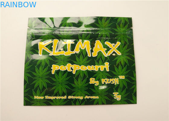 SGS Dupa Herbal Kemasan Hologram Foil Vape Cartridge Mini Mylar Ziplock Bags