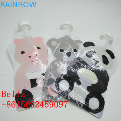 Minuman Air Minum Kantong Selang Kemasan Kantong Logo Khusus Penutup Panas