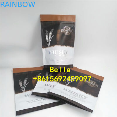Kantong Laminated Aluminium Foil Packaging Zip Lock Bag Stand Up Pouch Coffee Bag