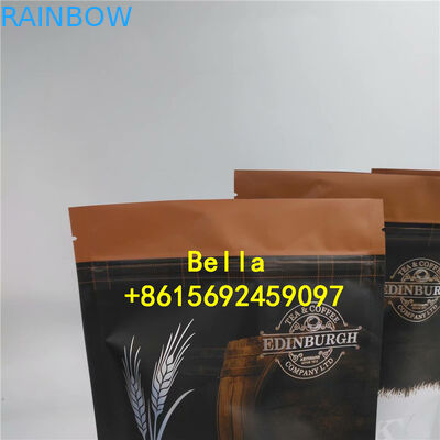 Kantong Laminated Aluminium Foil Packaging Zip Lock Bag Stand Up Pouch Coffee Bag