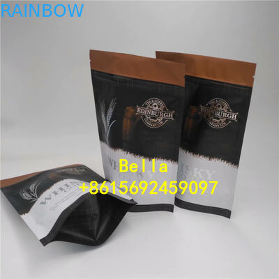 Kantong Laminated Aluminium Foil Packaging Zip Lock Bag Stand Up Pouch Coffee Bag