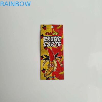 Tiga Sisi Disegel Kantong Plastik Kemasan Ditutup Kembali Tas Pena Minyak Vape Zip