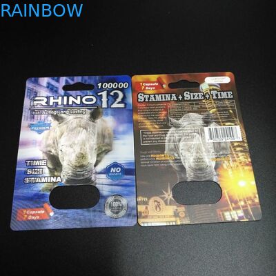 Tidak Ada Sakit Kepala Paket Blister Kemasan Seksual Pil Kapsul Badak 69 Paket Kotak Kartu