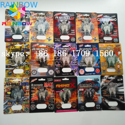 Tidak Ada Sakit Kepala Paket Blister Kemasan Seksual Pil Kapsul Badak 69 Paket Kotak Kartu