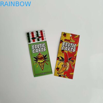 Zip Vape Oil Pen Cartridge Sealable Bags Kemasan Logo Disesuaikan Dengan Clear Window