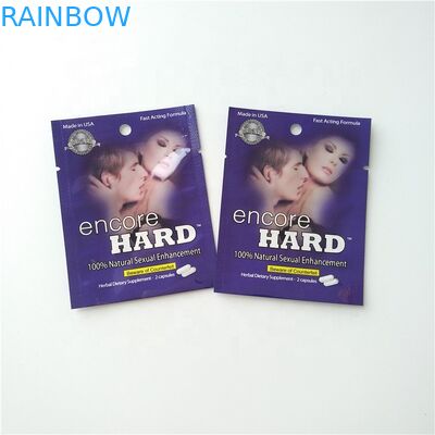 CMYK Color Foil Pouch Kemasan Kapsul Pil Kemasan Tas Mylar Pouch