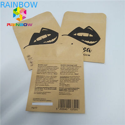 Pill Foil Pouch Packaging Sampel Disesuaikan Kertas Kraft Three Side Sealed Pouch