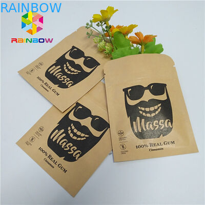 Pill Foil Pouch Packaging Sampel Disesuaikan Kertas Kraft Three Side Sealed Pouch