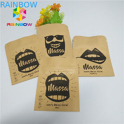 Pill Foil Pouch Packaging Sampel Disesuaikan Kertas Kraft Three Side Sealed Pouch