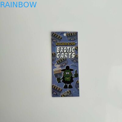 Kantong Plastik yang Dapat Digunakan Kembali Kemasan Gerobak Eksotis Tas Mylar Tip Emas Dengan Ziplock