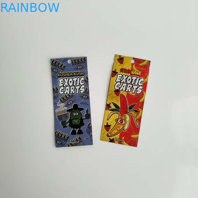 Kantong Plastik yang Dapat Digunakan Kembali Kemasan Gerobak Eksotis Tas Mylar Tip Emas Dengan Ziplock