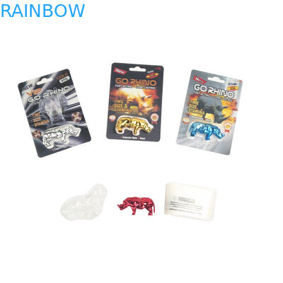Kartu Mamba Black Horse Super Panther 3D Terbaru Untuk Kemasan Pil Peningkatan Pria Rhino 600K 700K Platinum Sex Pill Pack