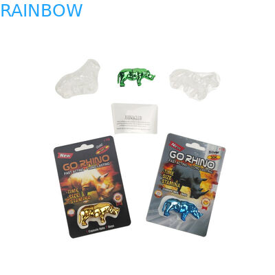 Kartu Mamba Black Horse Super Panther 3D Terbaru Untuk Kemasan Pil Peningkatan Pria Rhino 600K 700K Platinum Sex Pill Pack