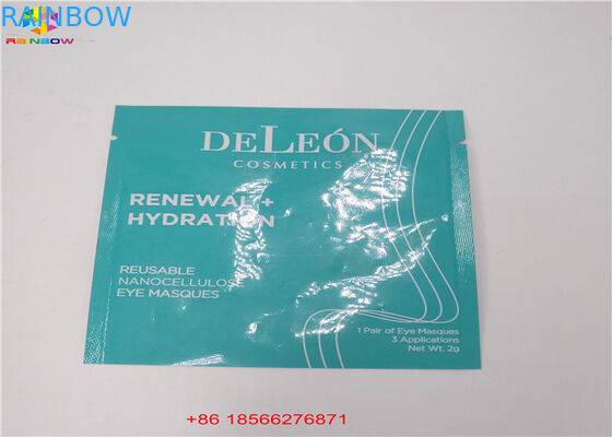 Matte Selesai Hologram Foil Tas Kunci Zip Masker Wajah Kosmetik Sampel Kantung Datar