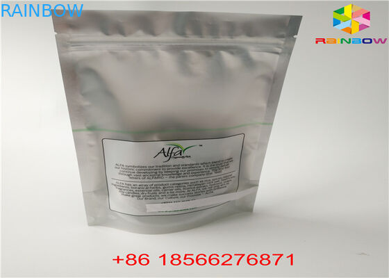 Glossy Silver Stand Up Pouch Aluminium Foil Packaging Bag Bahan Plastik Bening